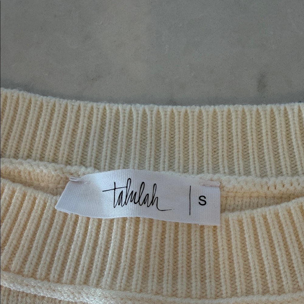 Talulah Cream Crew Neck Sweater - Picture 2 of 2